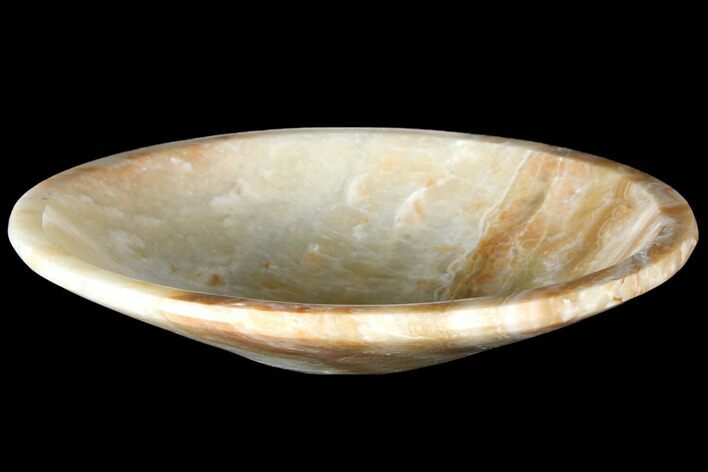 Decorative, Carved Brown Calcite Bowl - Morocco #119359